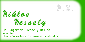 miklos wessely business card